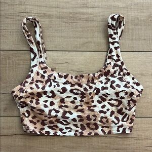 Leopard Print Women's Bikini Top